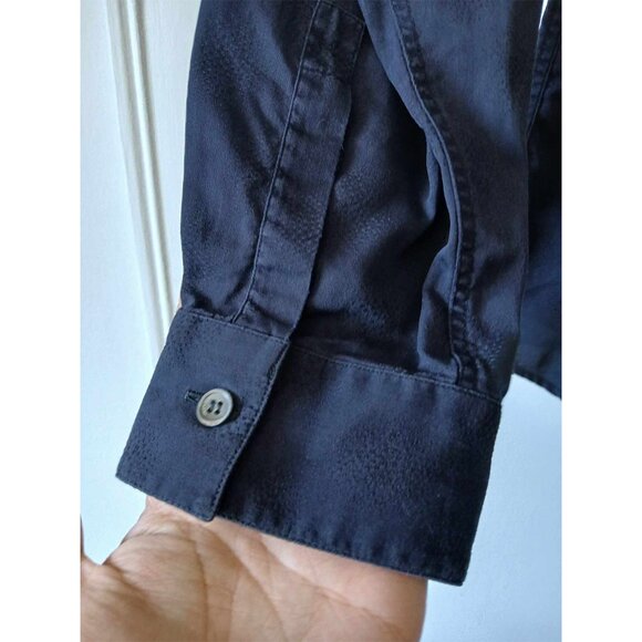 VERSACE - Textured navy shirt - Sz 52 - Picture 4 of 6